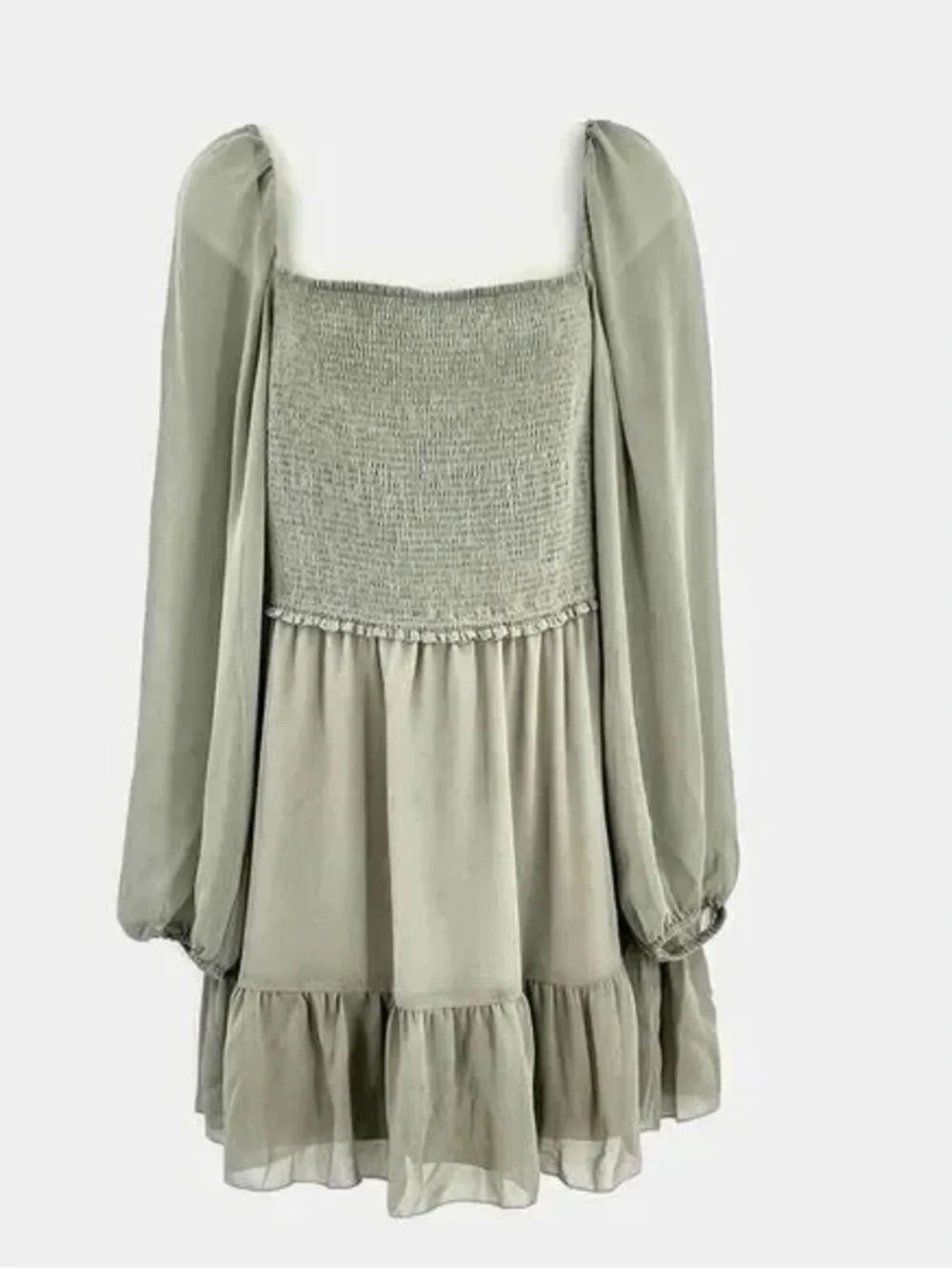 green dress aritzia Shimmer Satin Dress